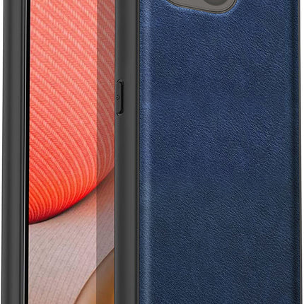 Kapa Tux Leather Back Cover for Apple iPhone 15 Plus | Slim Shockproof Camera Protection Bumper Case (Blue)