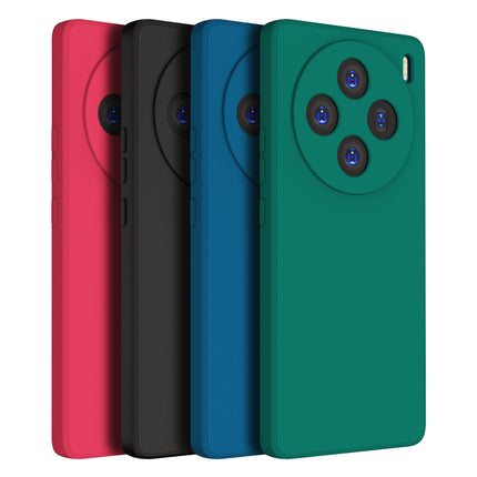 Kapa Matte Protective Lens Flexible Back Cover for Vivo X100 | Slim Silicone with Soft Lining Shockproof Full Body Bumper Case (Black) - Mobizang