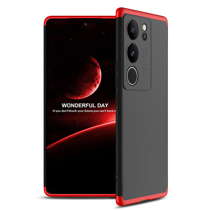 Kapa Double Dip Full 360 Protection Back Case Cover With Stand for Vivo V29 (5G) / Vivo V29 Pro (5G) (Red::Black) - Mobizang