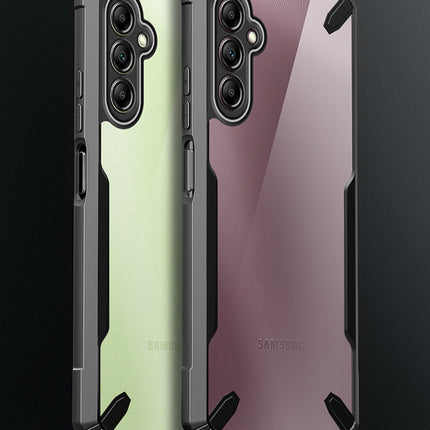 Kapa Bull Clear Back Cover for Samsung Galaxy A34 (5G) | [Military Grade Protection] Shock Proof Slim Hybrid Bumper Case (Black)