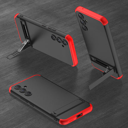 Kapa Double Dip Full 360 Protection Back Case Cover With Stand for Samsung Galaxy S23 FE (Red::Black) - Mobizang