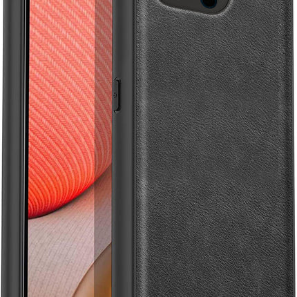 Kapa Tux Leather Back Cover for Apple iPhone 15 Pro Max | Slim Shockproof Camera Protection Bumper Case (Black)