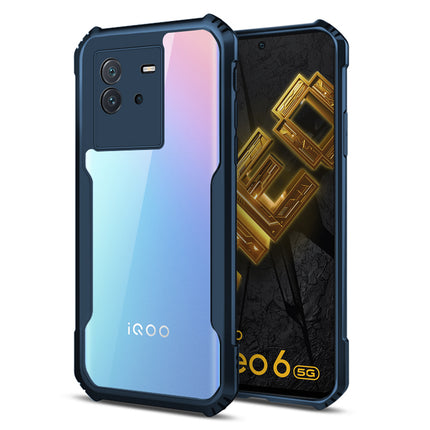 Kapa Beetle for IQOO NEO 6 (5G) Back Case, [Military Grade] Shockproof Slim Hybrid Clear Back Cover (Blue)