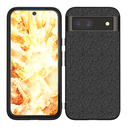 Kapa Soft Full Fabric Protective Back Case Cover for Google Pixel 8A | Shockproof Slim Hard Anti Slip Back Case (Black)