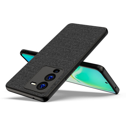 Kapa Soft Full Fabric Protective Back Case Cover for Vivo V25 PRO (5G) (Black)