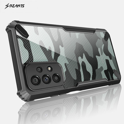 Kapa Bull Camouflage Back Cover for Samsung Galaxy A73 (5G), Shockproof Slim Hybrid Clear Case,Black