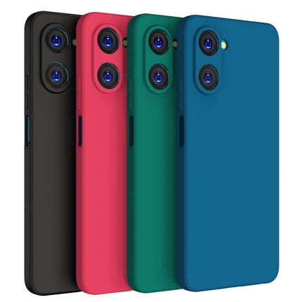 Kapa Matte Lens Protective Shockproof Flexible Back Cover for Realme 10 Pro Case | Slim Silicone with Soft Lining Shockproof Full Body Bumper (Black) - Mobizang