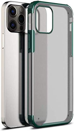 Shield Frosted Acrylic Back Shock Proof Case Cover for Apple iPhone 12 (6.1) / iPhone 12 Pro (6.1) (Green) - Mobizang