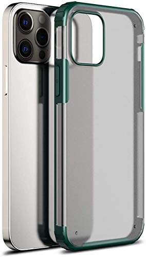 Shield Frosted Acrylic Back Shock Proof Case Cover for Apple iPhone 12 (6.1) / iPhone 12 Pro (6.1) (Green) - Mobizang