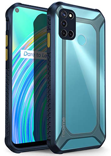 Unicorn for Realme 7i / Realme C17 Clear Back Case, [Military Grade Protection] Shock Proof Slim Hybrid Bumper Cover (Blue) - Mobizang