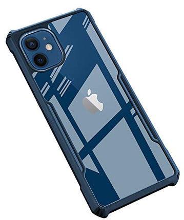Beetle for Apple iPhone 12 (6.1) / 12 PRO (6.1) Back Case, [Military Grade Protection] Shock Proof Slim Hybrid Bumper Cover (Blue) - Mobizang