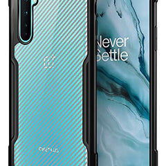 Beetle Carbon Back Case for OnePlus Nord/One Plus Nord, [Military Grade Protection] Shock Proof Slim Hybrid Bumper Back Cover, Black - Mobizang