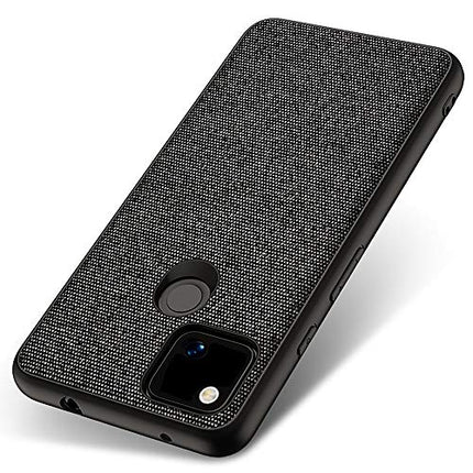 Soft Full Fabric Protective Back Case Cover for Google Pixel 4A, Black - Mobizang