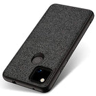 Soft Full Fabric Protective Back Case Cover for Google Pixel 4A, Black - Mobizang