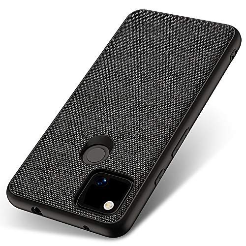 Soft Full Fabric Protective Back Case Cover for Google Pixel 4A, Black - Mobizang