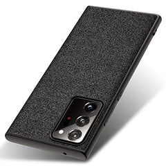 Soft Full Fabric Protective Back Case Cover for Samsung Galaxy Note 20 Ultra - Black - Mobizang