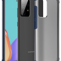 Shield Frosted Acrylic Back Shock Proof Case Cover for Samsung Galaxy A32 (Blue) - Mobizang