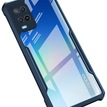Kapa Beetle for Oppo A54 Back Case, [Military Grade Protection] Shock Proof Slim Hybrid Bumper Cover (Blue) - Mobizang