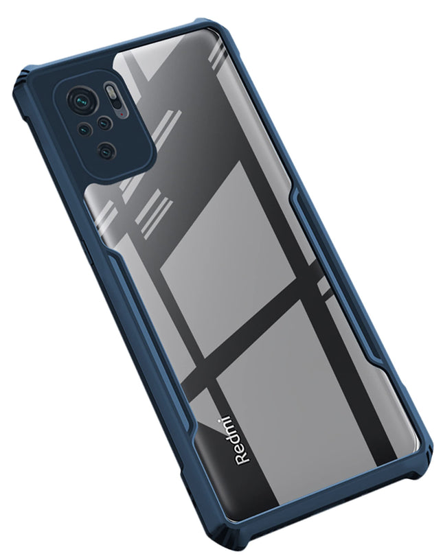 Beetle for Redmi Note 10 / Note 10S Back Case, [Military Grade Protection] Shock Proof Slim Hybrid Bumper Back Cover (Blue) - Mobizang