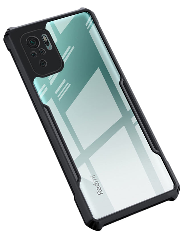 Beetle for Redmi Note 10 / Note 10S Back Case, [Military Grade Protection] Shock Proof Slim Hybrid Bumper Back Cover (Black) - Mobizang