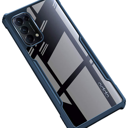 Beetle for Oppo Reno 5 Pro Back Case, [Military Grade Protection] Shock Proof Slim Hybrid Bumper Cover, Blue - Mobizang