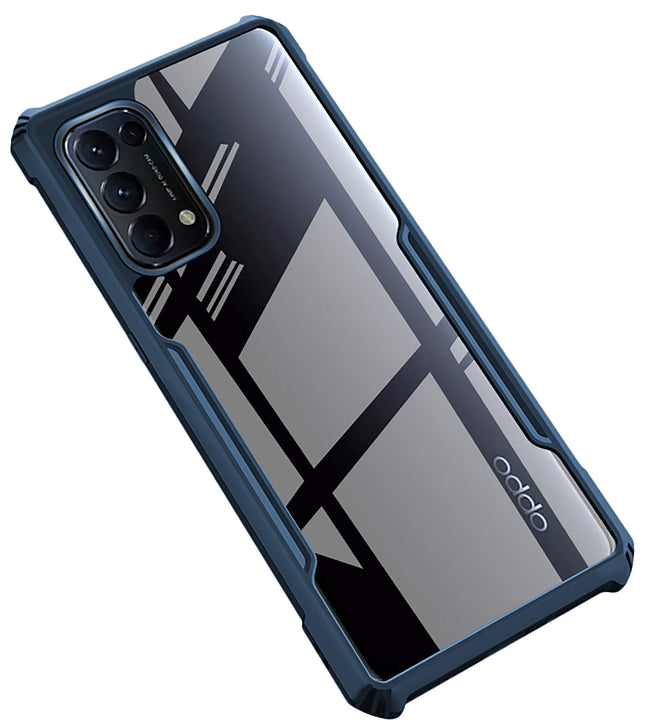 Beetle for Oppo Reno 5 Pro Back Case, [Military Grade Protection] Shock Proof Slim Hybrid Bumper Cover, Blue - Mobizang