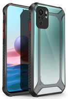 Unicorn for Redmi Note 10 / Note 10S Clear Back Case, [Military Grade Protection] Shock Proof Slim Hybrid Bumper Cover (Black) - Mobizang