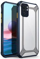 Unicorn for Redmi Note 10 / Note 10S Clear Back Case, [Military Grade Protection] Shock Proof Slim Hybrid Bumper Cover (Blue) - Mobizang