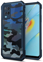 Kapa Beetle Camouflage for Oppo A54 Back Case, [Military Grade Protection] Shock Proof Slim Hybrid Bumper Cover (Black) - Mobizang