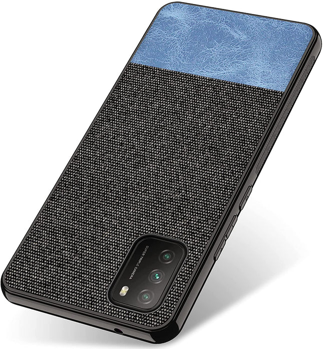 Soft Full Fabric Protective Back Case Cover for Poco M3 (Black) - Mobizang