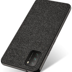 Soft Full Fabric Protective Back Case Cover for Poco M3 (Black) - Mobizang