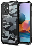 Beetle Camouflage for Redmi Note 10 Pro/Note 10 pro Max Back Case, [Military Grade Protection] Shock Proof Slim Hybrid Bumper Back Cover (Black) - Mobizang