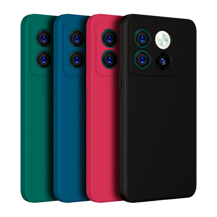 Kapa Matte Lens Protective Shockproof Flexible Back Cover for OnePlus 10T ,Slim Silicone with Soft Lining Shockproof Flexible Full Body Bumper Case (Black)